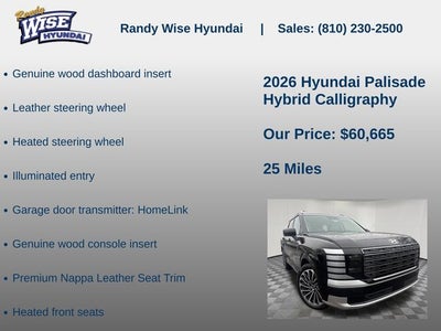 2026 Hyundai Palisade Hybrid Calligraphy