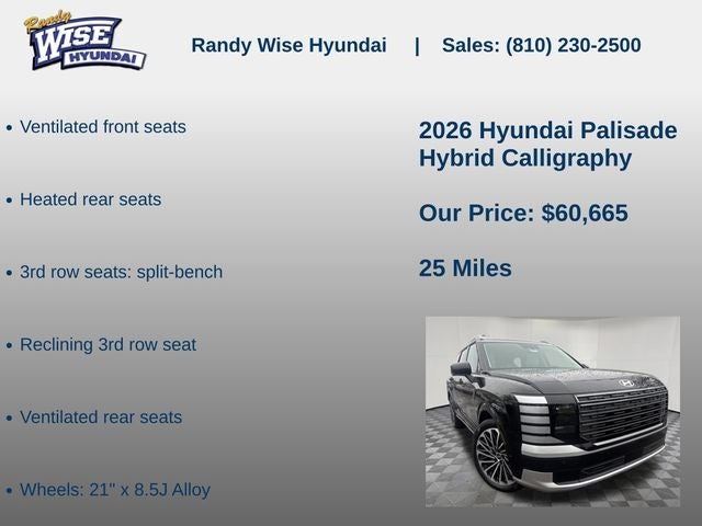 2026 Hyundai Palisade Hybrid Calligraphy