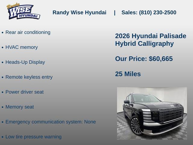 2026 Hyundai Palisade Hybrid Calligraphy