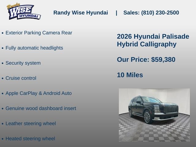 2026 Hyundai Palisade Hybrid Calligraphy