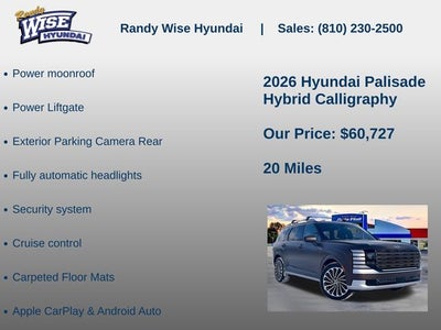 2026 Hyundai Palisade Hybrid Calligraphy