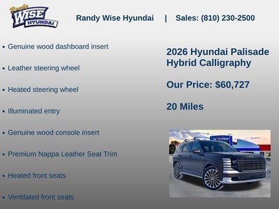 2026 Hyundai Palisade Hybrid Calligraphy