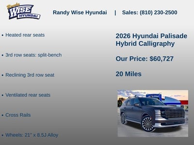 2026 Hyundai Palisade Hybrid Calligraphy