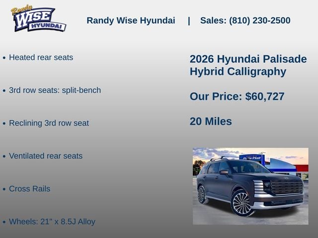 2026 Hyundai Palisade Hybrid Calligraphy