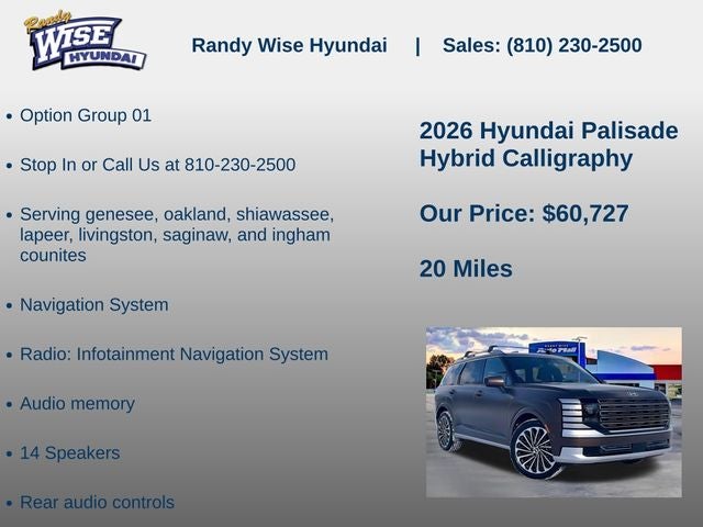 2026 Hyundai Palisade Hybrid Calligraphy