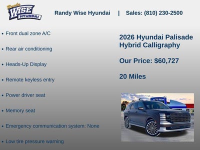 2026 Hyundai Palisade Hybrid Calligraphy