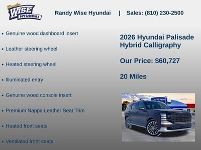 2026 Hyundai Palisade Hybrid Calligraphy