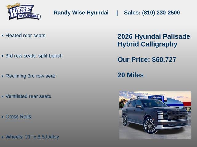 2026 Hyundai Palisade Hybrid Calligraphy
