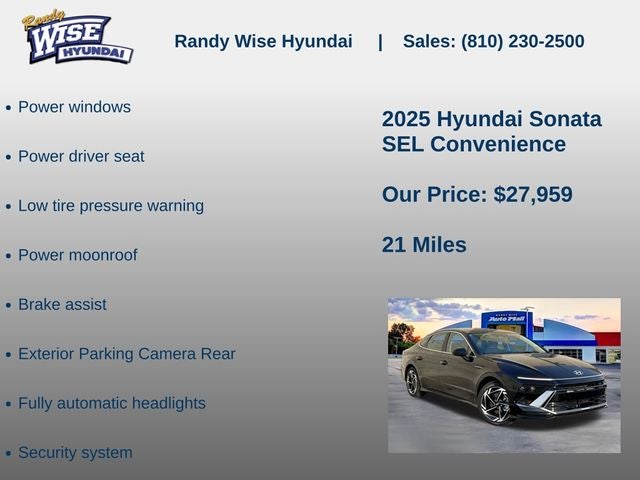 2025 Hyundai Sonata SEL Convenience