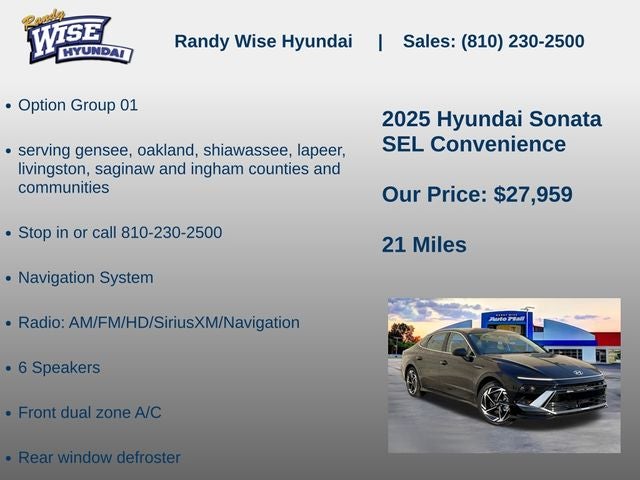 2025 Hyundai Sonata SEL Convenience