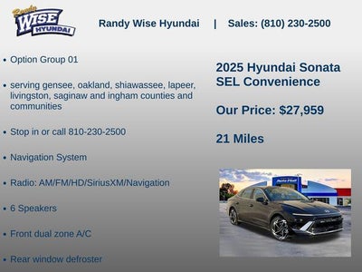 2025 Hyundai Sonata SEL Convenience