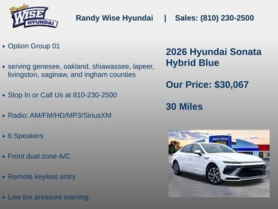 2026 Hyundai Sonata Hybrid Blue
