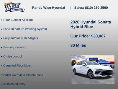 2026 Hyundai Sonata Hybrid Blue