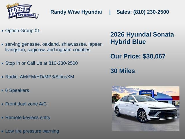 2026 Hyundai Sonata Hybrid Blue