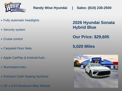 2026 Hyundai Sonata Hybrid Blue