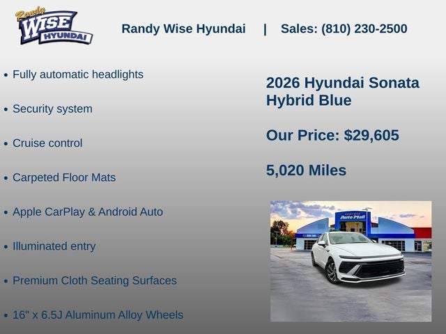 2026 Hyundai Sonata Hybrid Blue