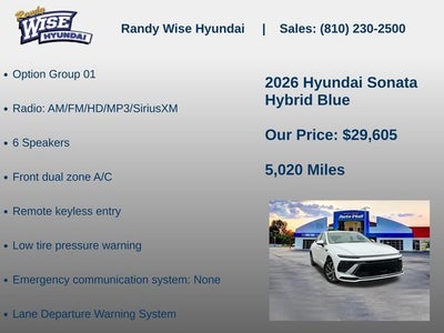 2026 Hyundai Sonata Hybrid Blue