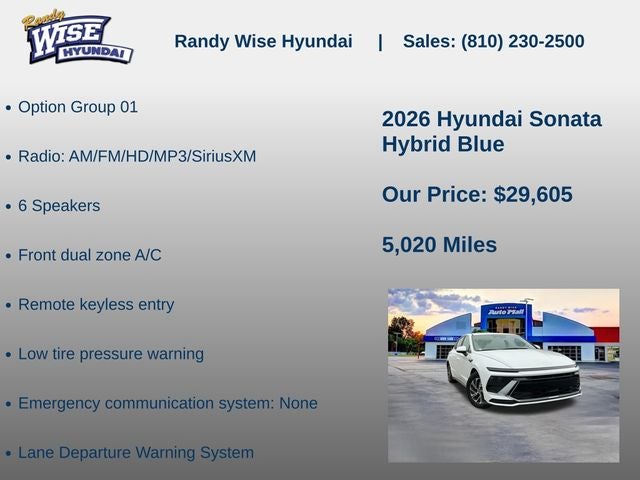 2026 Hyundai Sonata Hybrid Blue