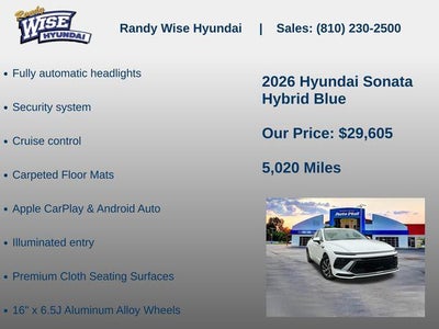 2026 Hyundai Sonata Hybrid Blue