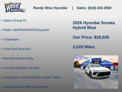 2026 Hyundai Sonata Hybrid Blue