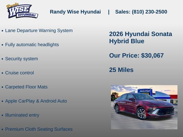 2026 Hyundai Sonata Hybrid Blue