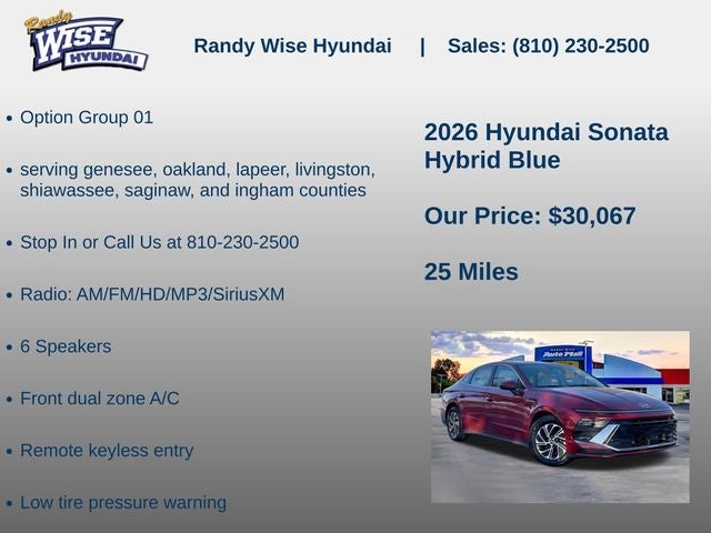 2026 Hyundai Sonata Hybrid Blue