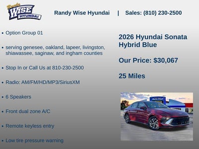 2026 Hyundai Sonata Hybrid Blue