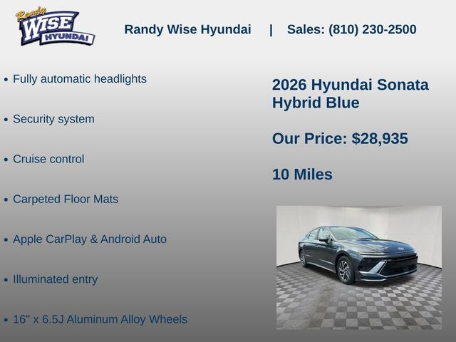 2026 Hyundai Sonata Hybrid Blue