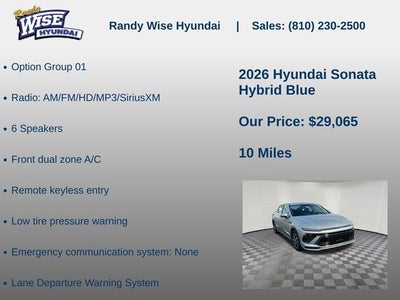 2026 Hyundai Sonata Hybrid Blue
