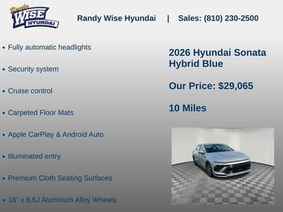2026 Hyundai Sonata Hybrid Blue
