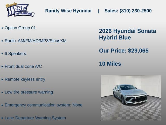 2026 Hyundai Sonata Hybrid Blue