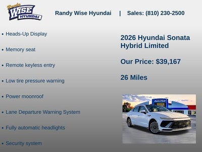 2026 Hyundai Sonata Hybrid Limited