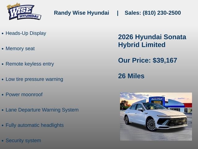 2026 Hyundai Sonata Hybrid Limited
