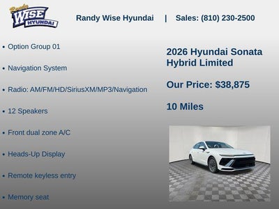 2026 Hyundai Sonata Hybrid Limited