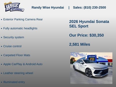 2026 Hyundai Sonata SEL Sport