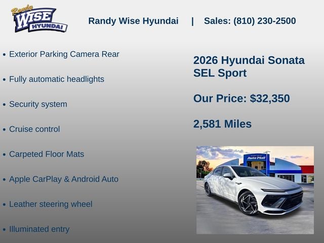 2026 Hyundai Sonata SEL Sport