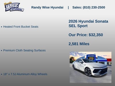 2026 Hyundai Sonata SEL Sport