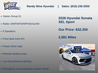 2026 Hyundai Sonata SEL Sport