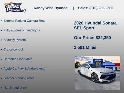 2026 Hyundai Sonata SEL Sport
