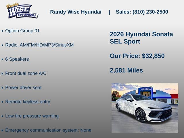 2026 Hyundai Sonata SEL Sport