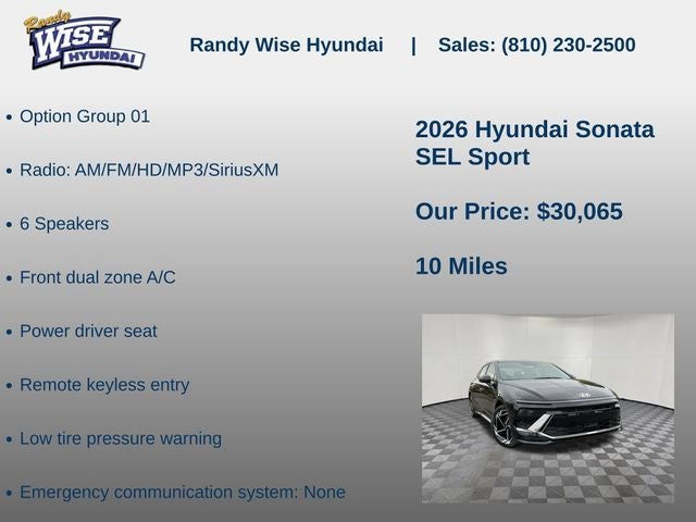 2026 Hyundai Sonata SEL Sport