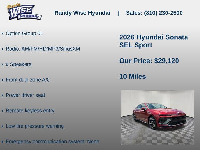 2026 Hyundai Sonata SEL Sport