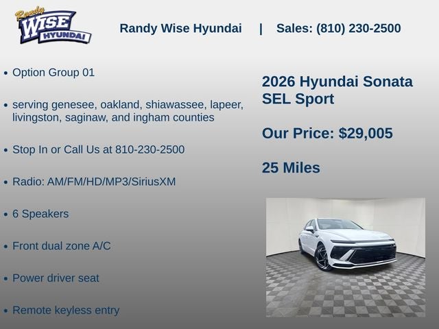 2026 Hyundai Sonata SEL Sport