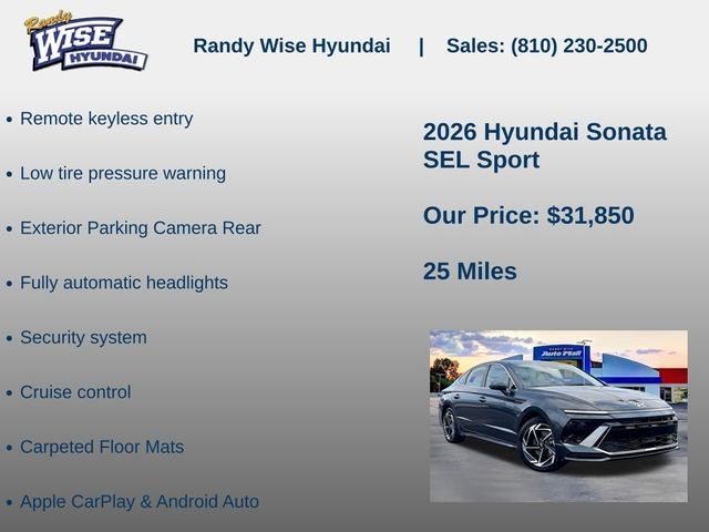 2026 Hyundai Sonata SEL Sport