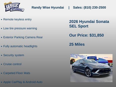 2026 Hyundai Sonata SEL Sport