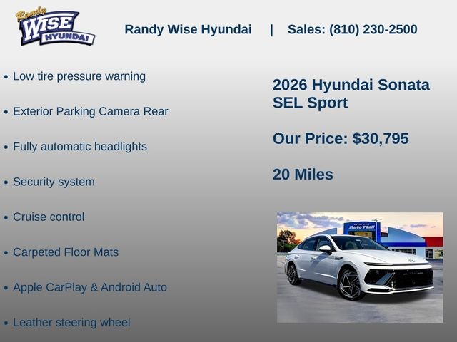 2026 Hyundai Sonata SEL Sport