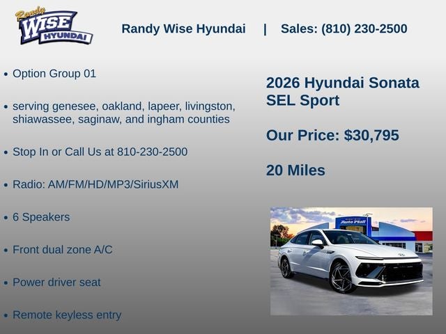 2026 Hyundai Sonata SEL Sport