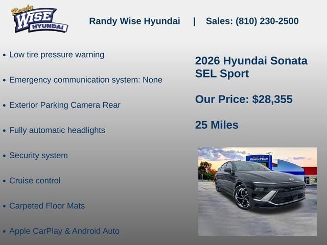 2026 Hyundai Sonata SEL Sport