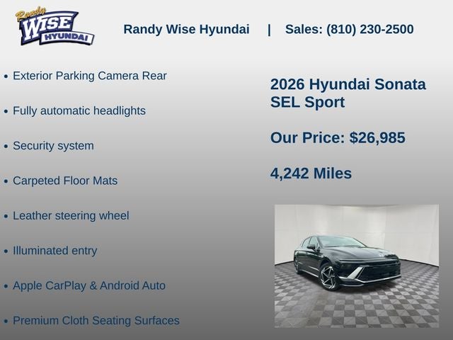 2026 Hyundai Sonata SEL Sport