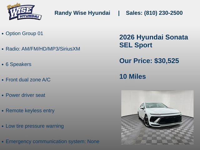 2026 Hyundai Sonata SEL Sport